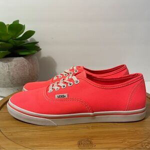 Vans Lo Pro Neon Pink Skater Sneaker Women's 6.5 Canvas Tennis Shoe Punk Rock